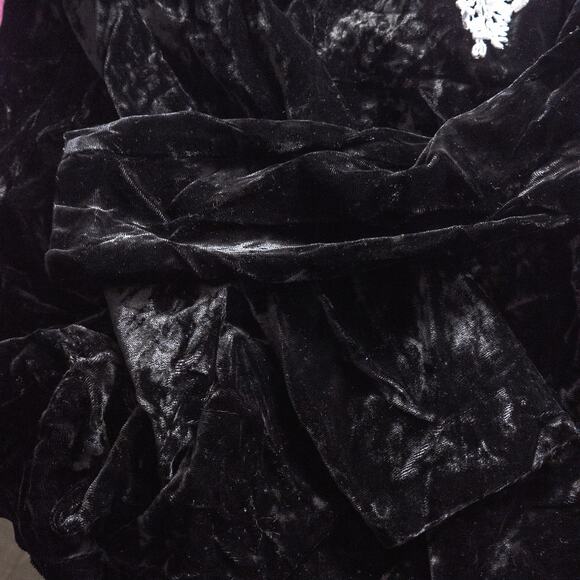 Scott McClintock Women’s Dress Dark Romantic Crushed Velvet Lace Vintage Sz 10 - Picture 11 of 13